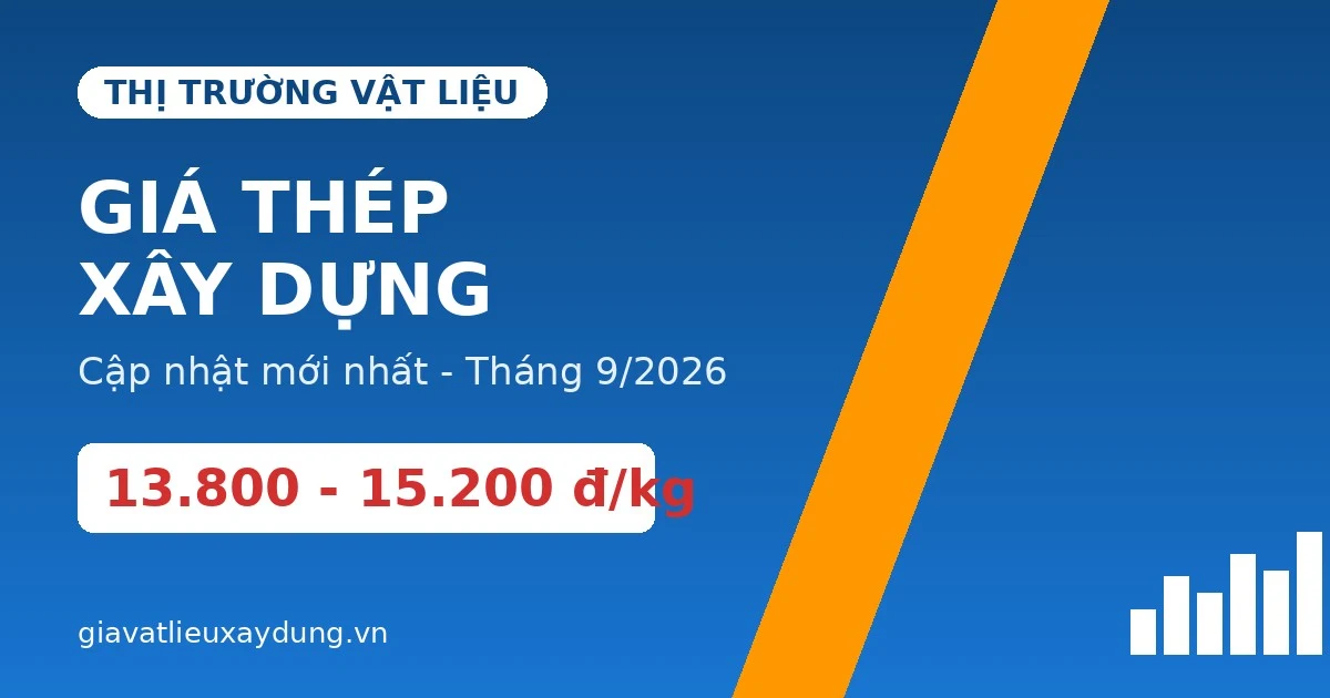 Giá cát, đá, xi măng tháng 9/2026 biến động mới nhất