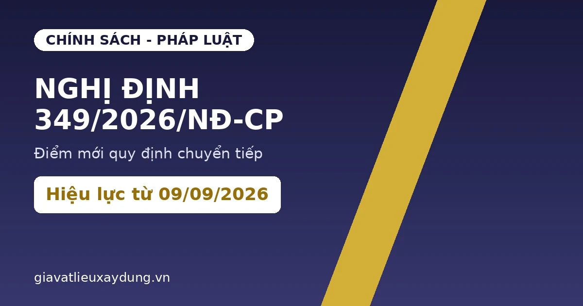 Nghị định 349/2026/NĐ-CP điểm mới quy định chuyển tiếp