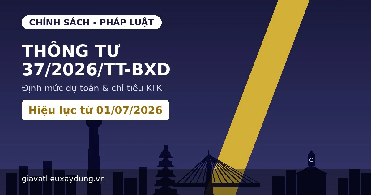 Thông tư 37/2026/TT-BXD phương pháp xác định định mức dự toán