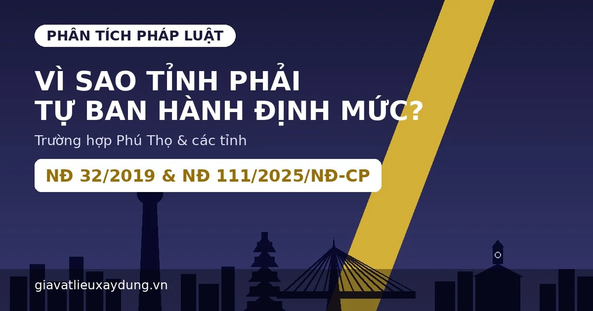 Vì sao UBND cấp tỉnh phải tự ban hành định mức kinh tế kỹ thuật CTRSH