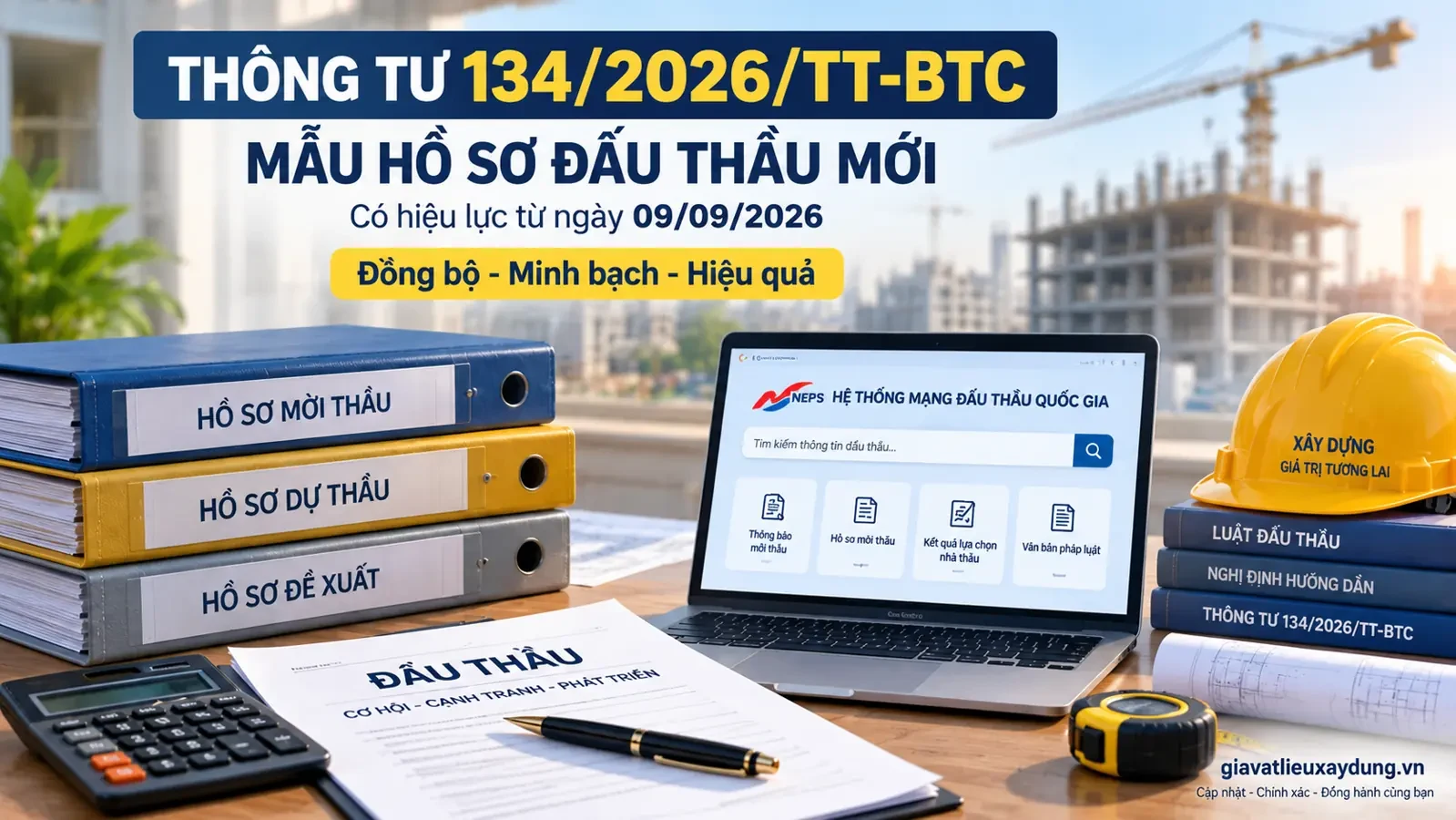 Thông tư 134/2026/TT-BTC: Bộ mẫu hồ sơ đấu thầu mới từ ngày 09/9/2026
