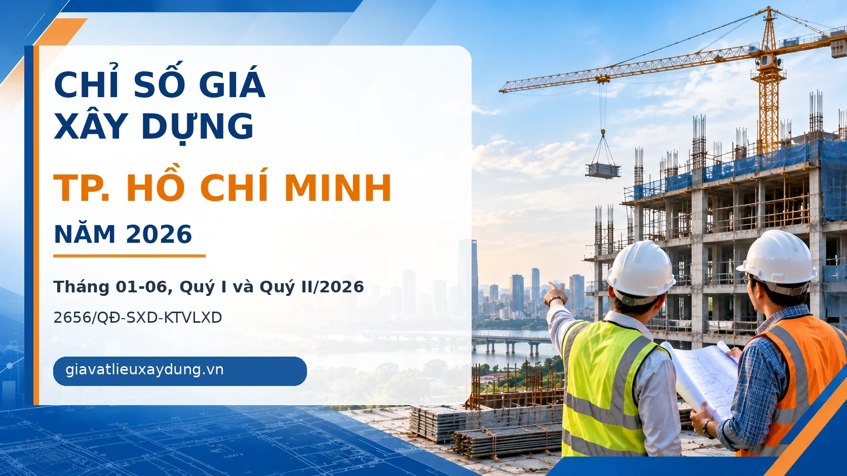 Chỉ số giá xây dựng TP. Hồ Chí Minh năm 2026
